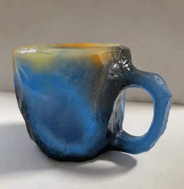 Taza de Café de Resina y Cristal Mineral