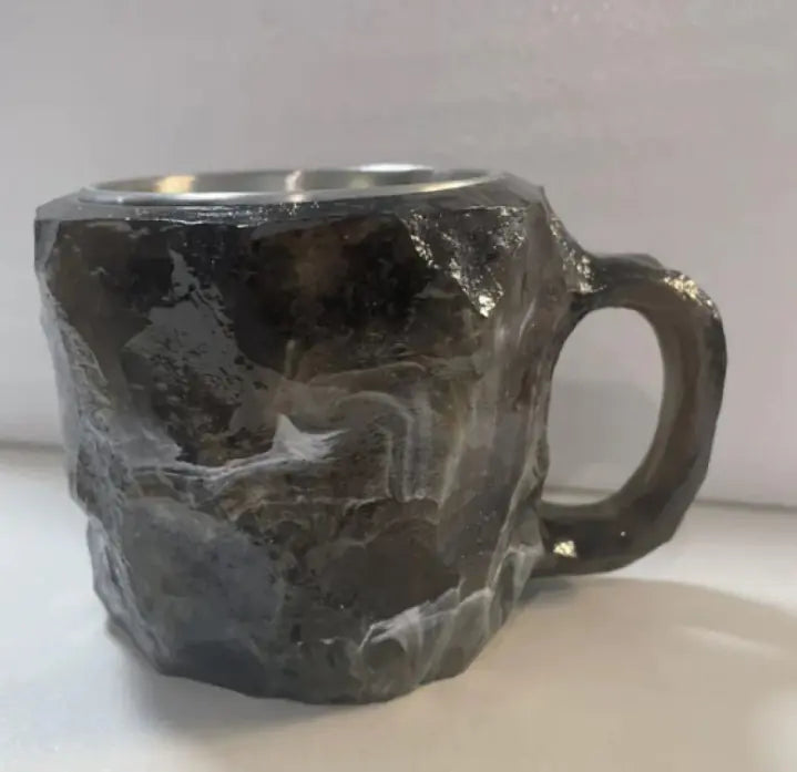 Taza de Café de Resina y Cristal Mineral